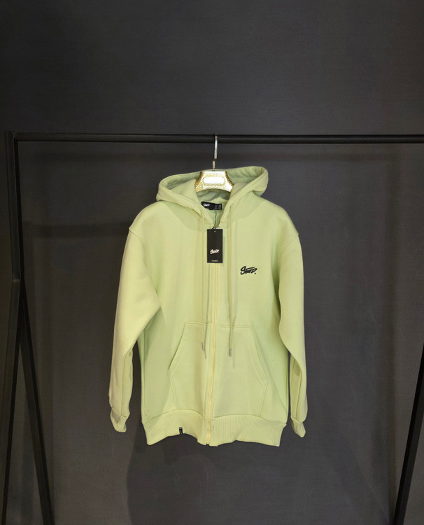 سویشرت تمام زیپ سوییپ رنگ فسفری