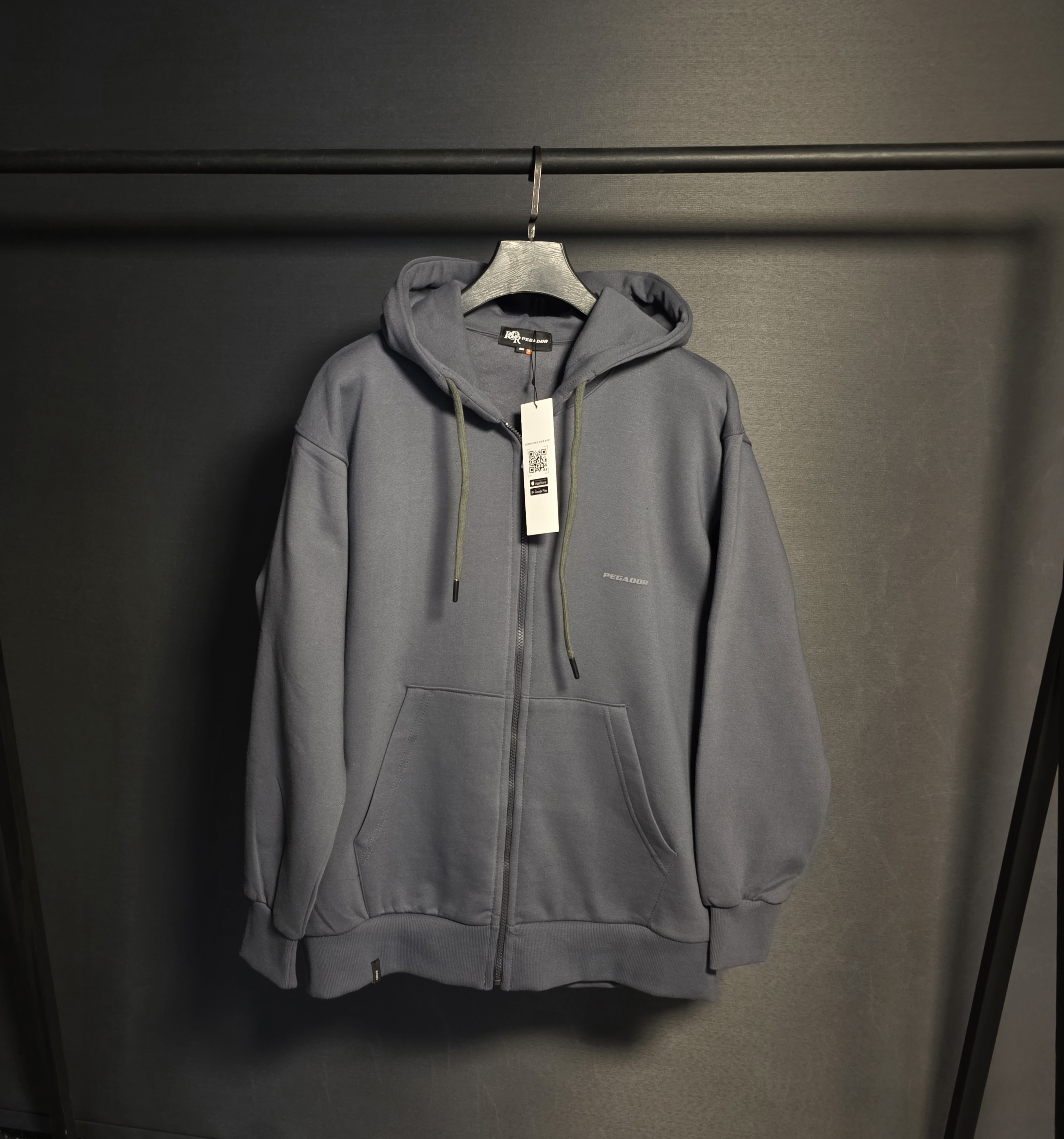 سویشرت تمام زیپ مارک پگادور رنگ نوک مدادی