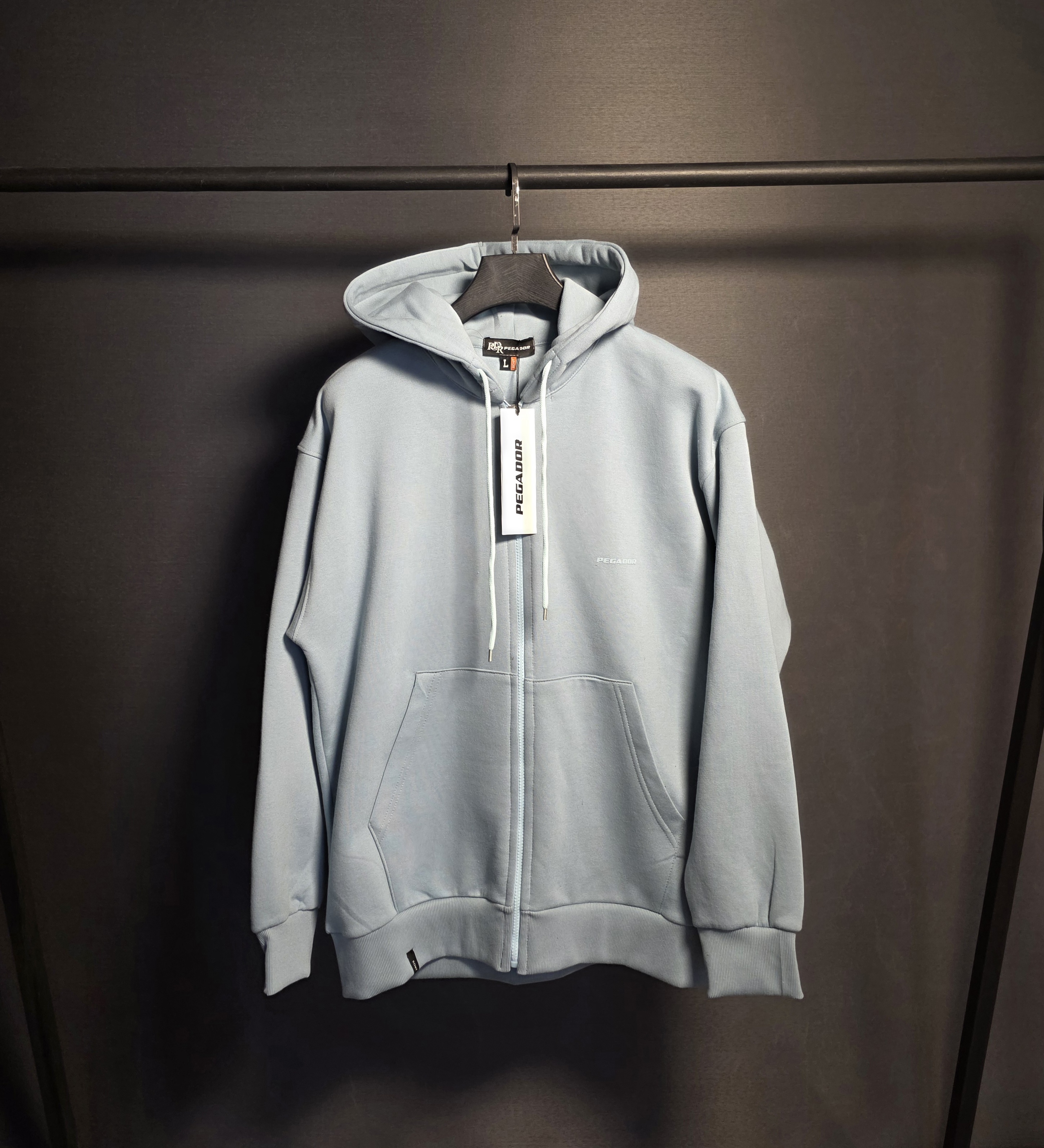 سویشرت تمام زیپ مارک پگادور رنگ ابی اسمانی