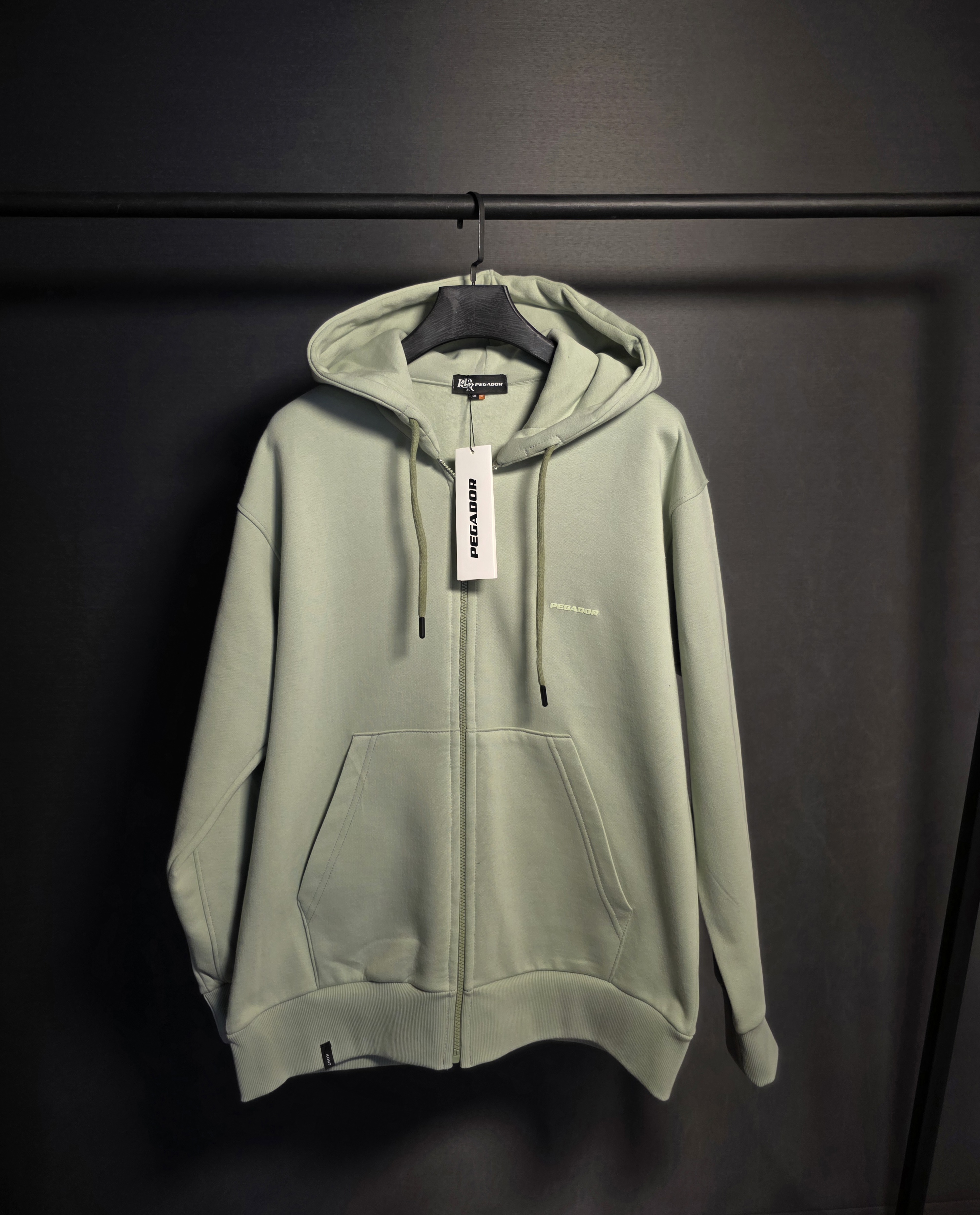 سویشرت تمام زیپ مارک پگادور رنگ پسته ای