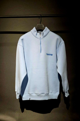 دورس نیم زیپ چاپ گوشه سینه رنگ:ابی